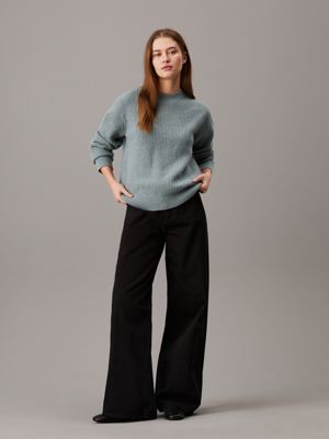 abyss boucle ribbed jumper for women calvin klein