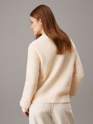 dew boucle ribbed jumper for women calvin klein