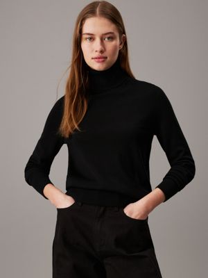 Merino Wool Roll Neck Jumper Calvin Klein K20K207449BEH