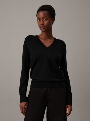 Merino Wool V-neck Jumper Calvin Klein® | K20K207451BEH