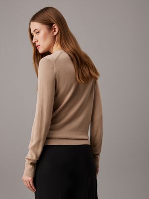 amphora merino wool jumper for women calvin klein