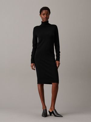 Merino Wool Shift Dress Calvin Klein K20K207485BEH