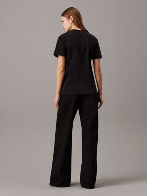 ck black logo t-shirt for women calvin klein