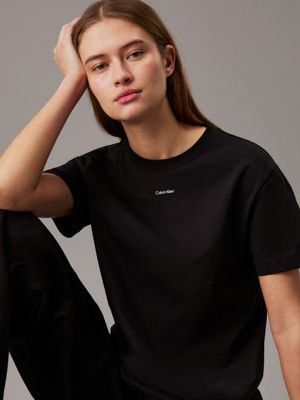 ck black logo t-shirt for women calvin klein