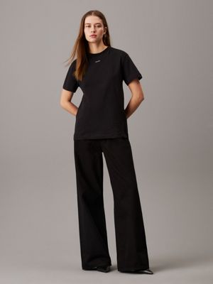 ck black logo t-shirt for women calvin klein