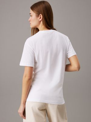 bright white logo t-shirt for women calvin klein