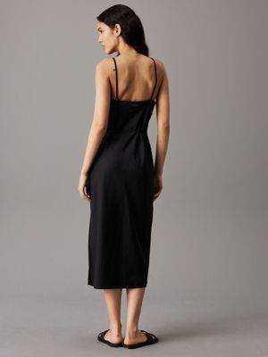 Robe nuisette en crepe mi longue Calvin Klein K20K207566BEH