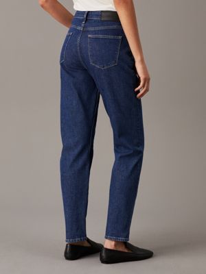 denim dark mid rise slim jeans for women calvin klein