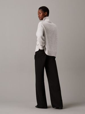 jean wide leg high rise denim black pour femmes calvin klein