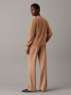 amphora slim straight trousers for women calvin klein