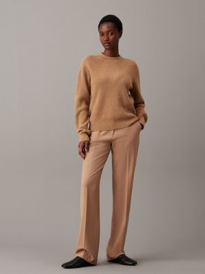 amphora slim straight trousers for women calvin klein