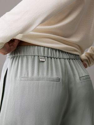 pantaloni in viscosa a gamba larga abyss da donne calvin klein