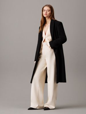 Relaxed Brushed Wool Coat