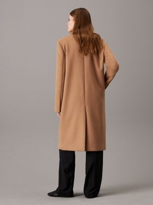 Relaxed Brushed Wool Coat Calvin Klein K20K207701PAI