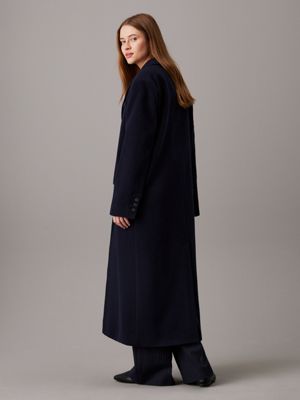 night sky oversized wool herringbone coat for women calvin klein