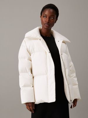 Calvin klein white windbreaker best sale