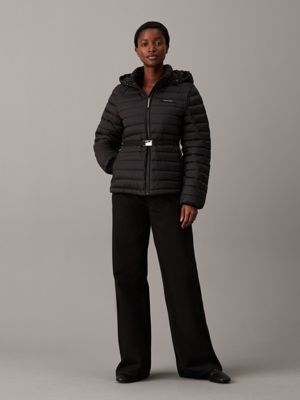 ck black lightweight nylon jacket for women calvin klein