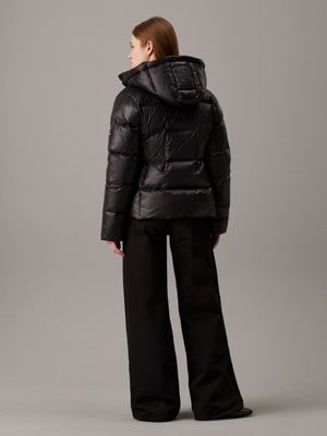 ck black padded down jacket for women calvin klein