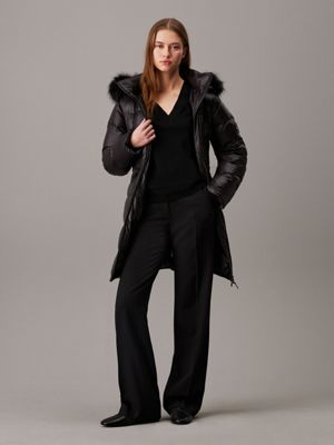 Calvin klein fur hood coat best sale