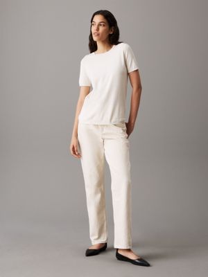 egret viscose blend t-shirt jumper for women calvin klein