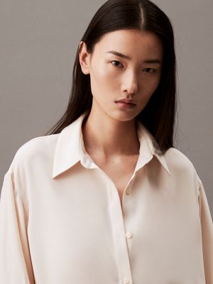 parchment classic button-down tunic shirt for women calvin klein