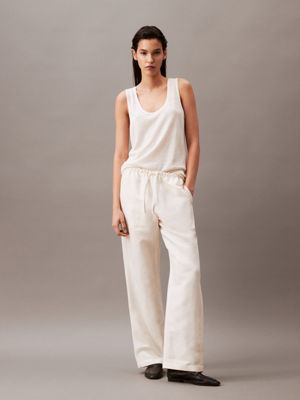 Calvin Klein Women's High-Waist Tuxedo Pants Black Size 12