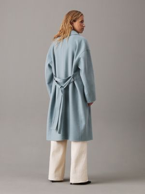 arona relaxed wool wrap coat for women calvin klein