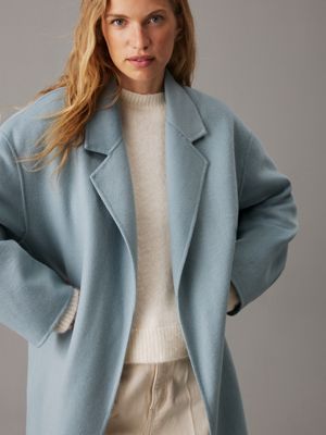 arona relaxed wool wrap coat for women calvin klein