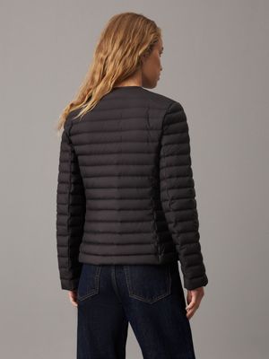 ck black slim packable down jacket for women calvin klein