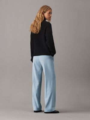 arona wide leg stretch wool trousers for women calvin klein