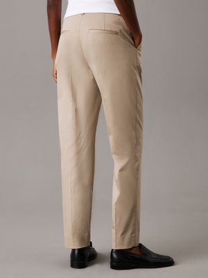 aluminum slim tapered chino trousers for women calvin klein