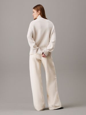 egret relaxed cashmere blend jumper for women calvin klein