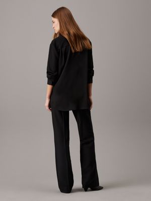 ck black relaxed cdc shirt for women calvin klein