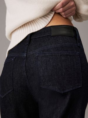 denim rinse slim flared jeans for women calvin klein