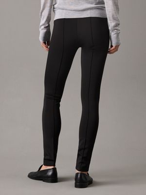 ck black slim technical stretch leggings for women calvin klein