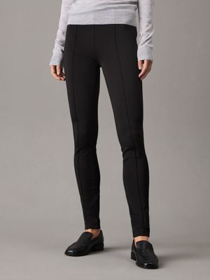 black slim technical stretch leggings for women calvin klein