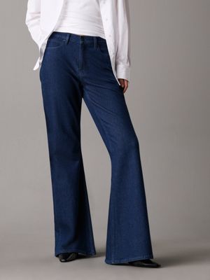 dark blue flared jeans for women calvin klein