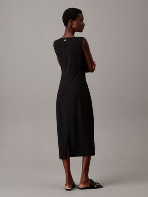 ck black scuba crepe sleeveless dress for women calvin klein