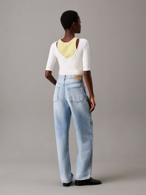 tofu skinny modal scoop back top for women calvin klein