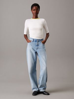 tofu skinny modal scoop back top for women calvin klein