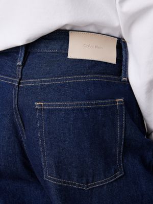 denim rinse high rise wide jeans for women calvin klein