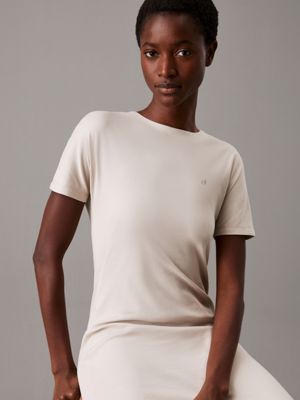 silver lining slim midi t-shirt dress for women calvin klein