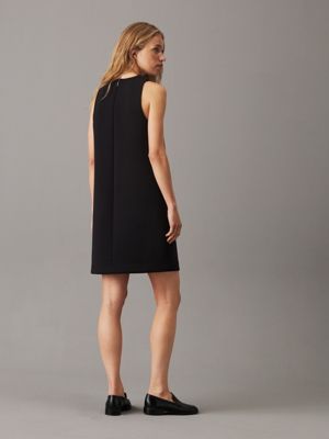 ck black tailored scuba shift dress for women calvin klein