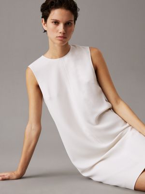 chalk relaxed twill shift dress for women calvin klein