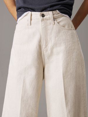 denim light high rise wide leg jeans for women calvin klein