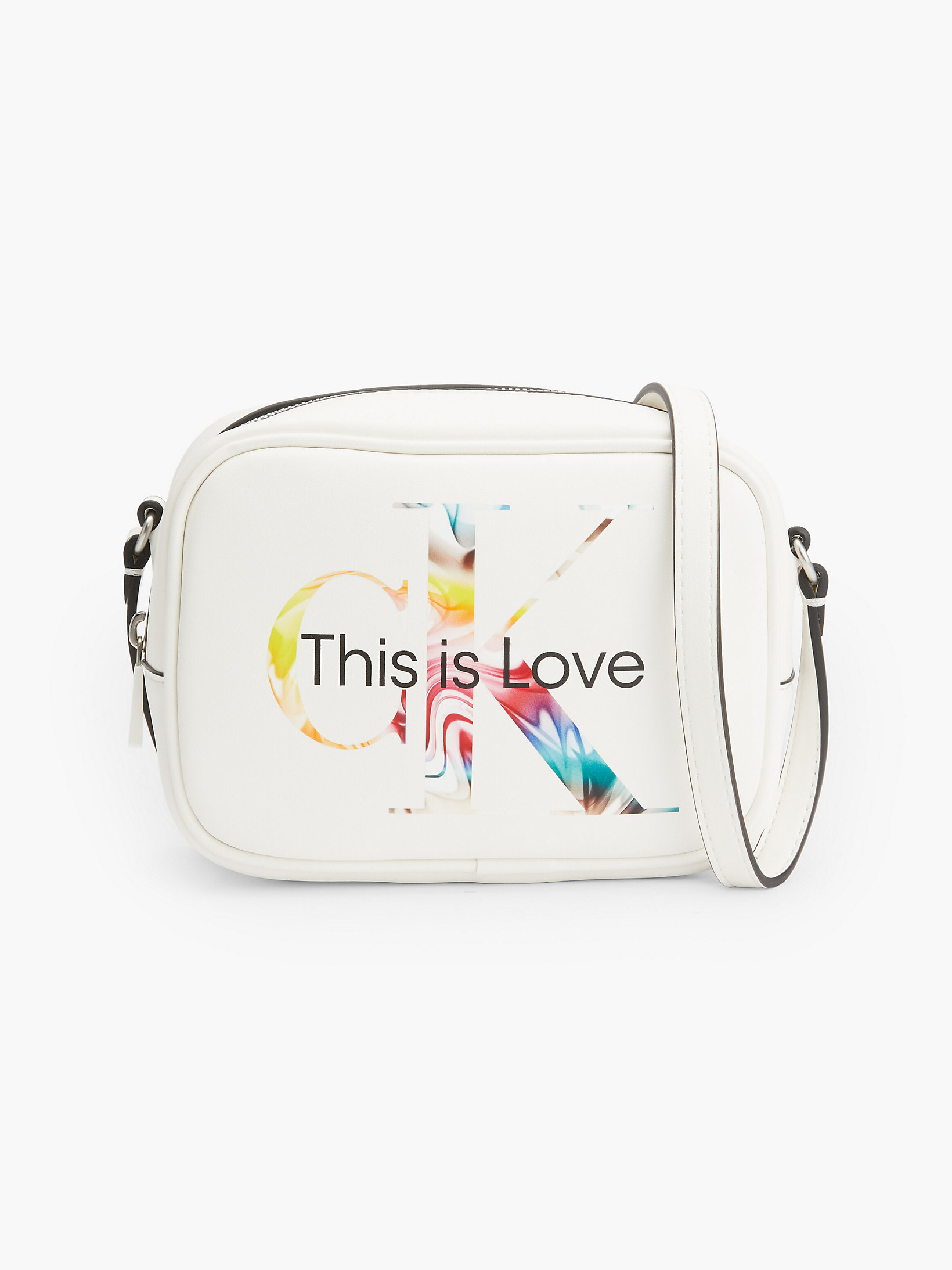 Bright White Small Crossbody Bag - Pride undefined unisex Calvin Klein