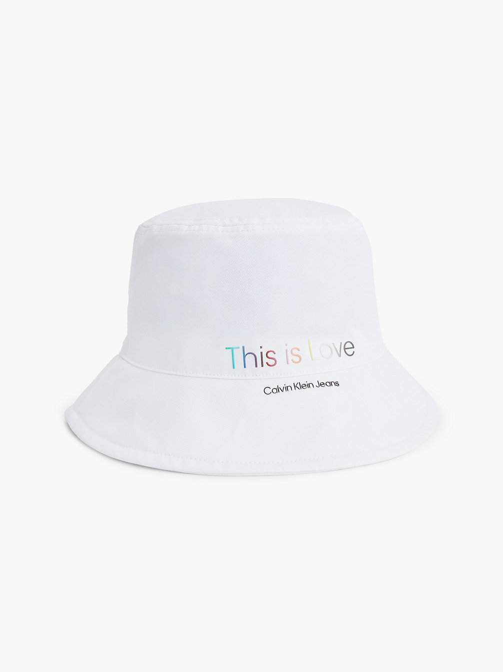 BRIGHT WHITE Bucket Hat Van Biologisch Katoen - Pride undefined unisex Calvin Klein