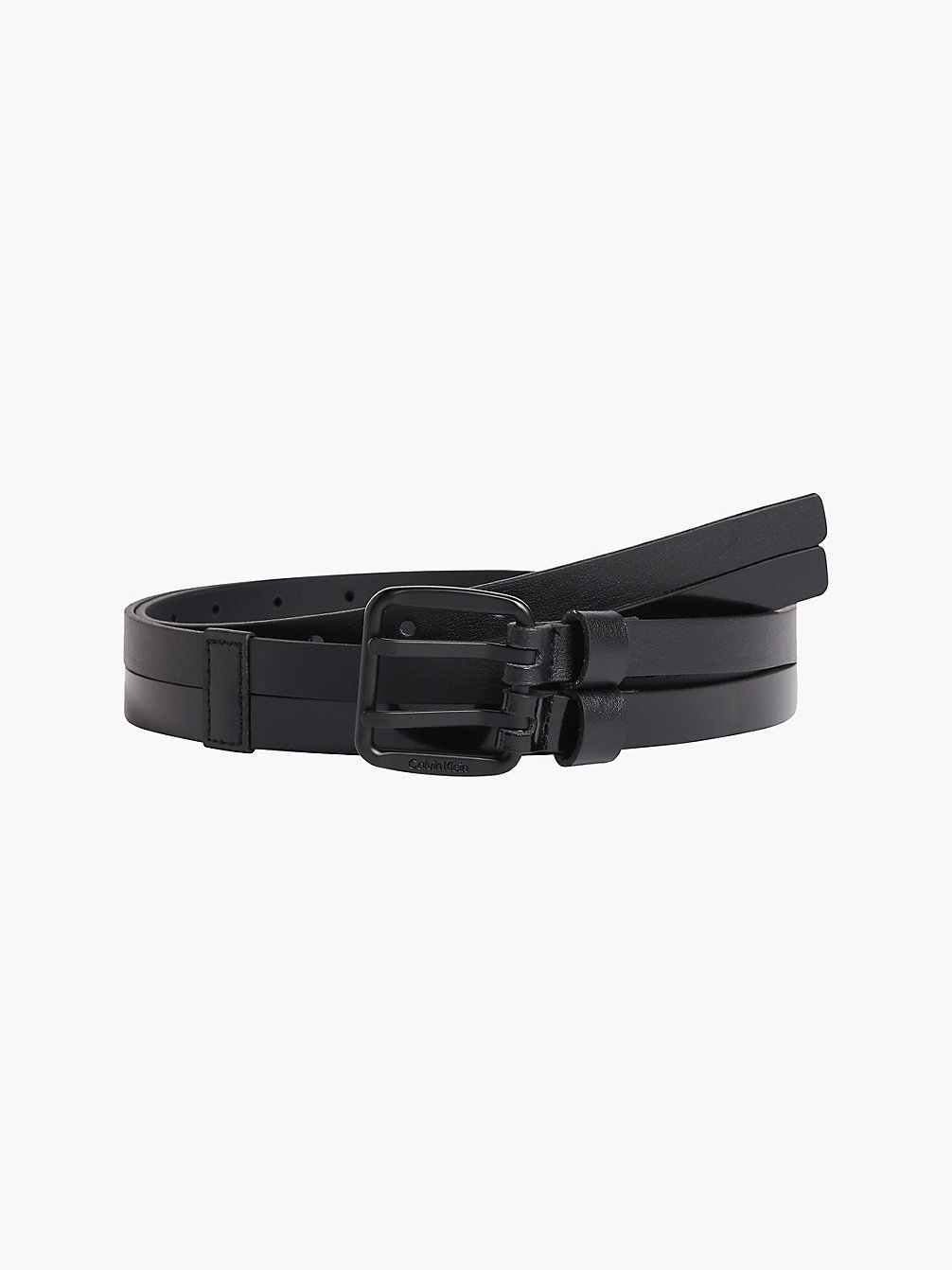 BLACK/BLACK Cintura Doppia In Pelle Unisex undefined unisex Calvin Klein