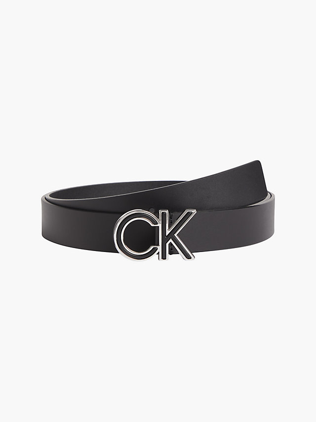 CK Black Unisex Leren Riem Met Logo undefined unisex Calvin Klein