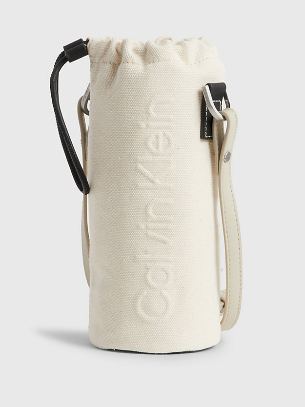 STONY BEIGE Sustainable Canvas Bottle Bag for unisex CALVIN KLEIN